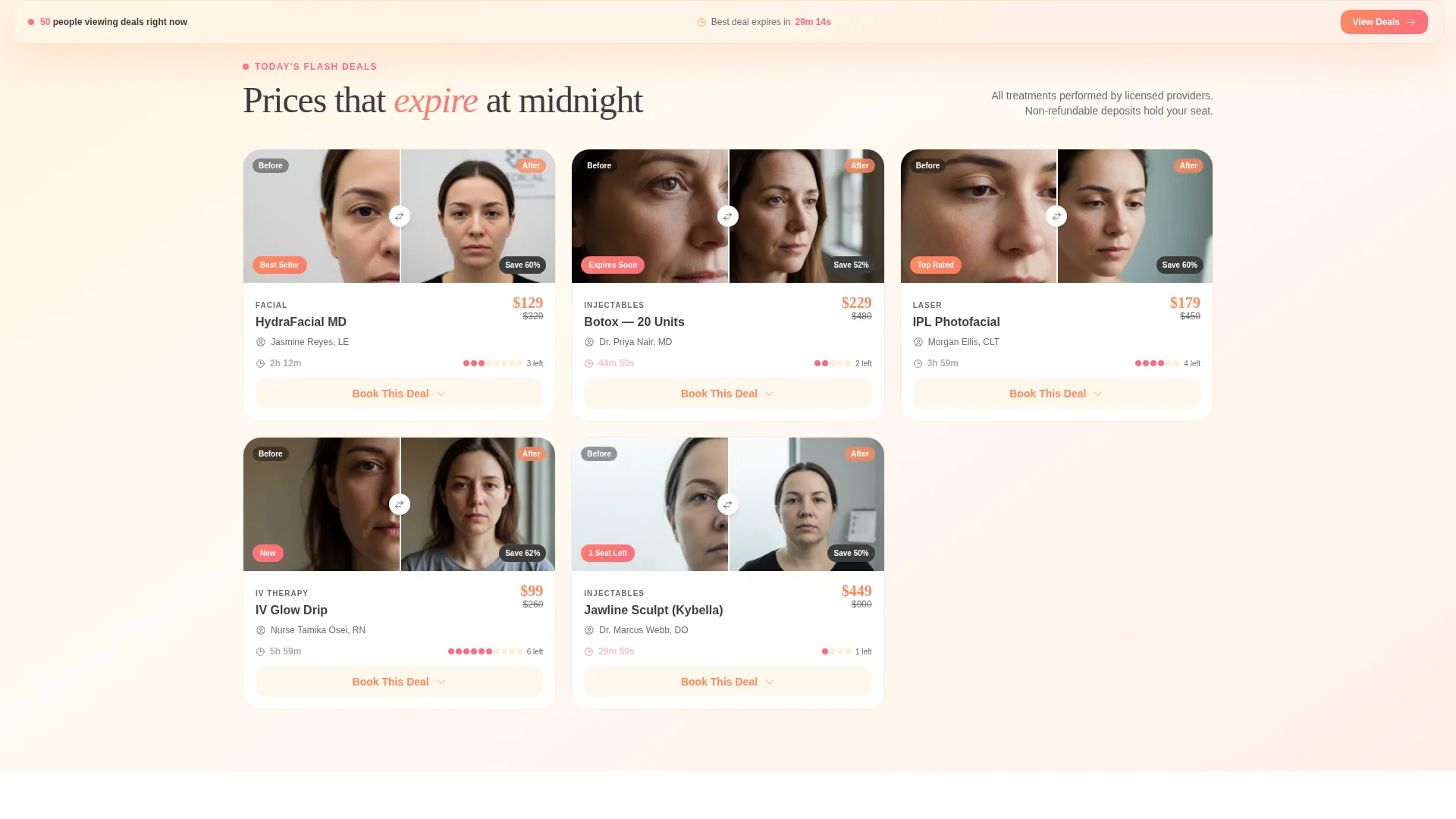 Med Spa Franchise Landing Page Template