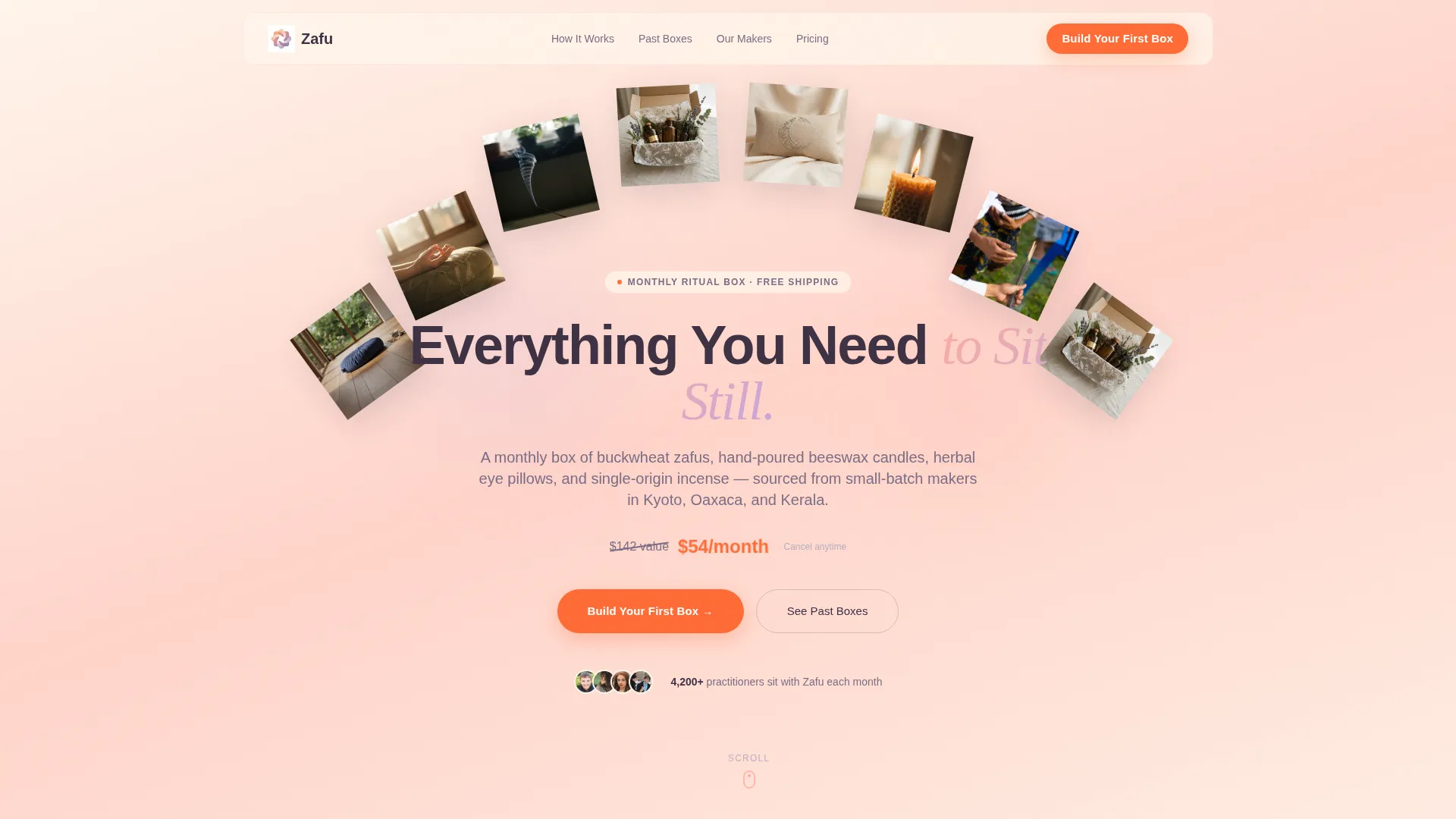 Serene Meditation Subscription Box Landing Page Template