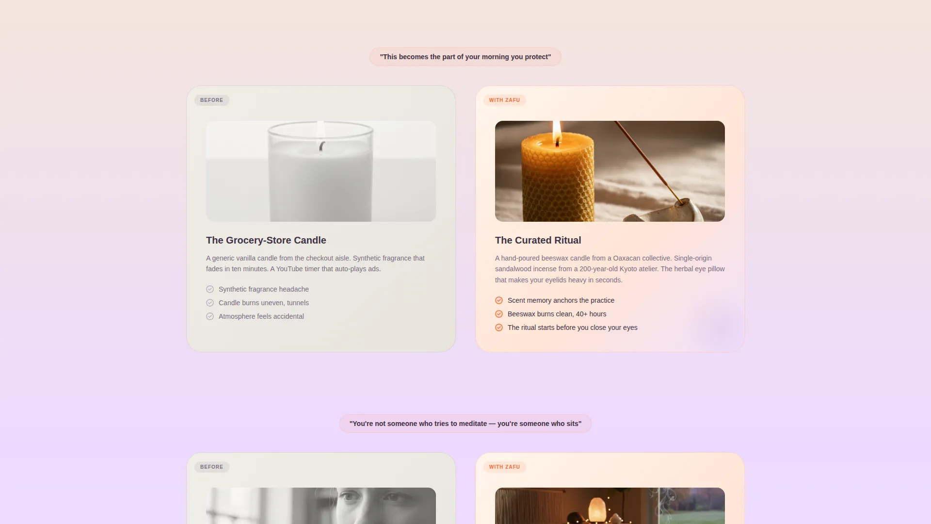Serene Meditation Subscription Box Landing Page Template