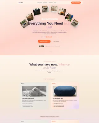 Serene Meditation Subscription Box Landing Page Template