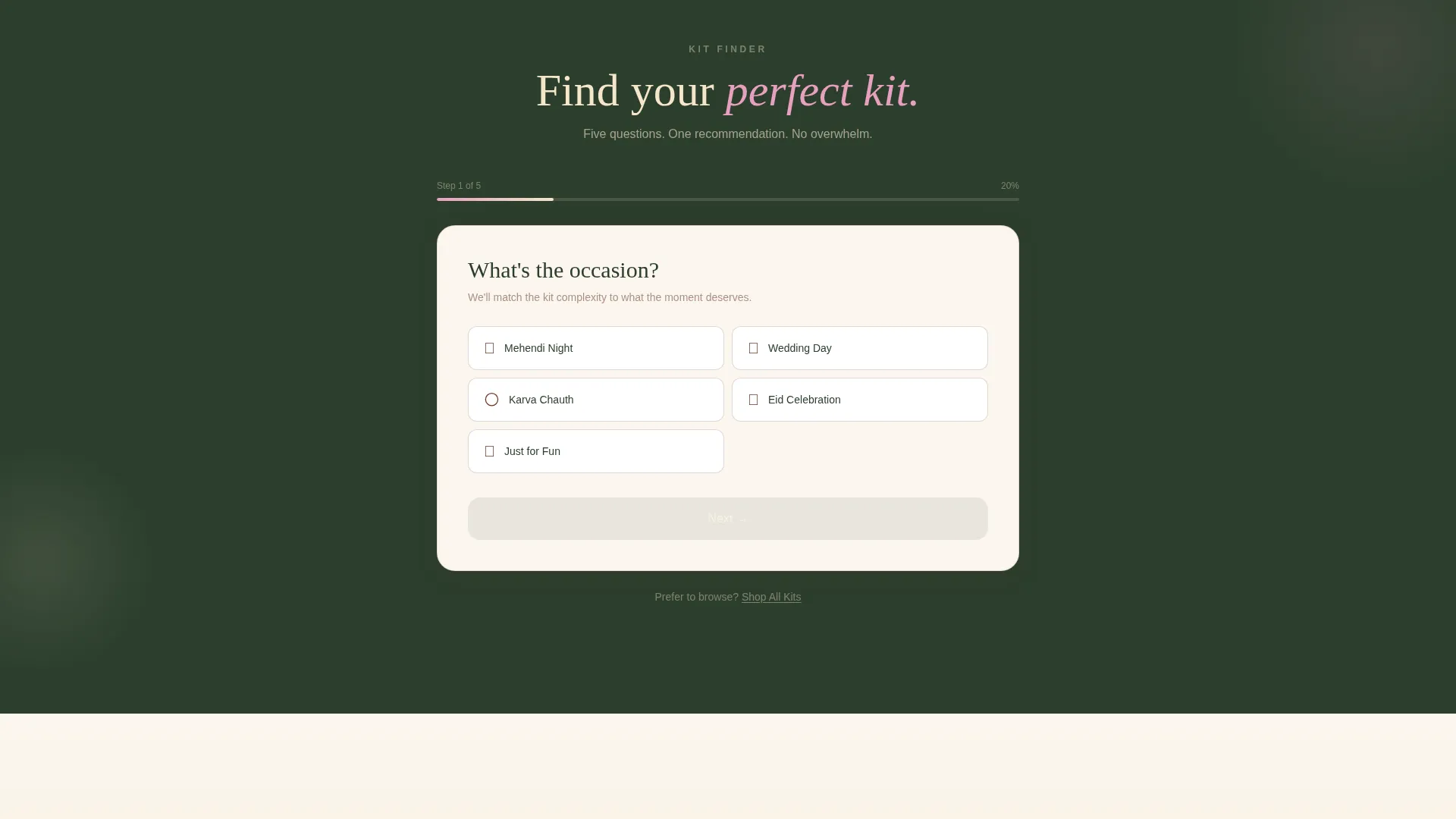 Bridal Landing Page Template for Henna Stores