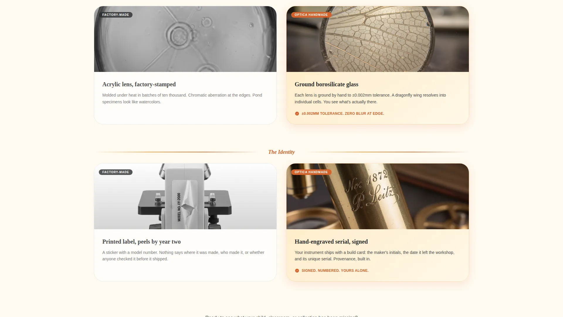Handmade Science Equipment Landing Page Template
