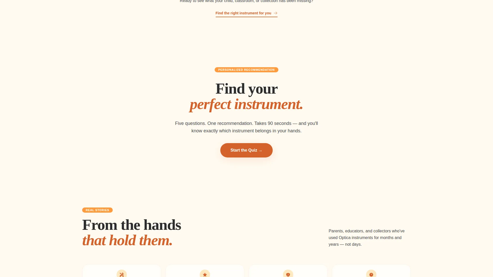 Handmade Science Equipment Landing Page Template