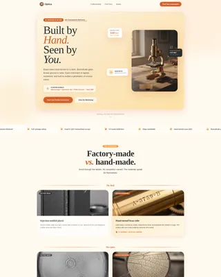 Handmade Science Equipment Landing Page Template