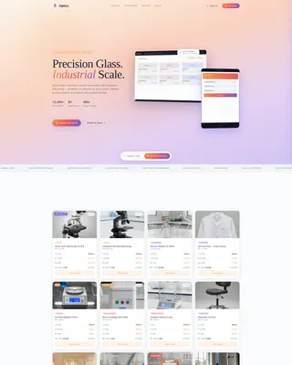 Science Equipment Wholesale Marketplace Landing Page