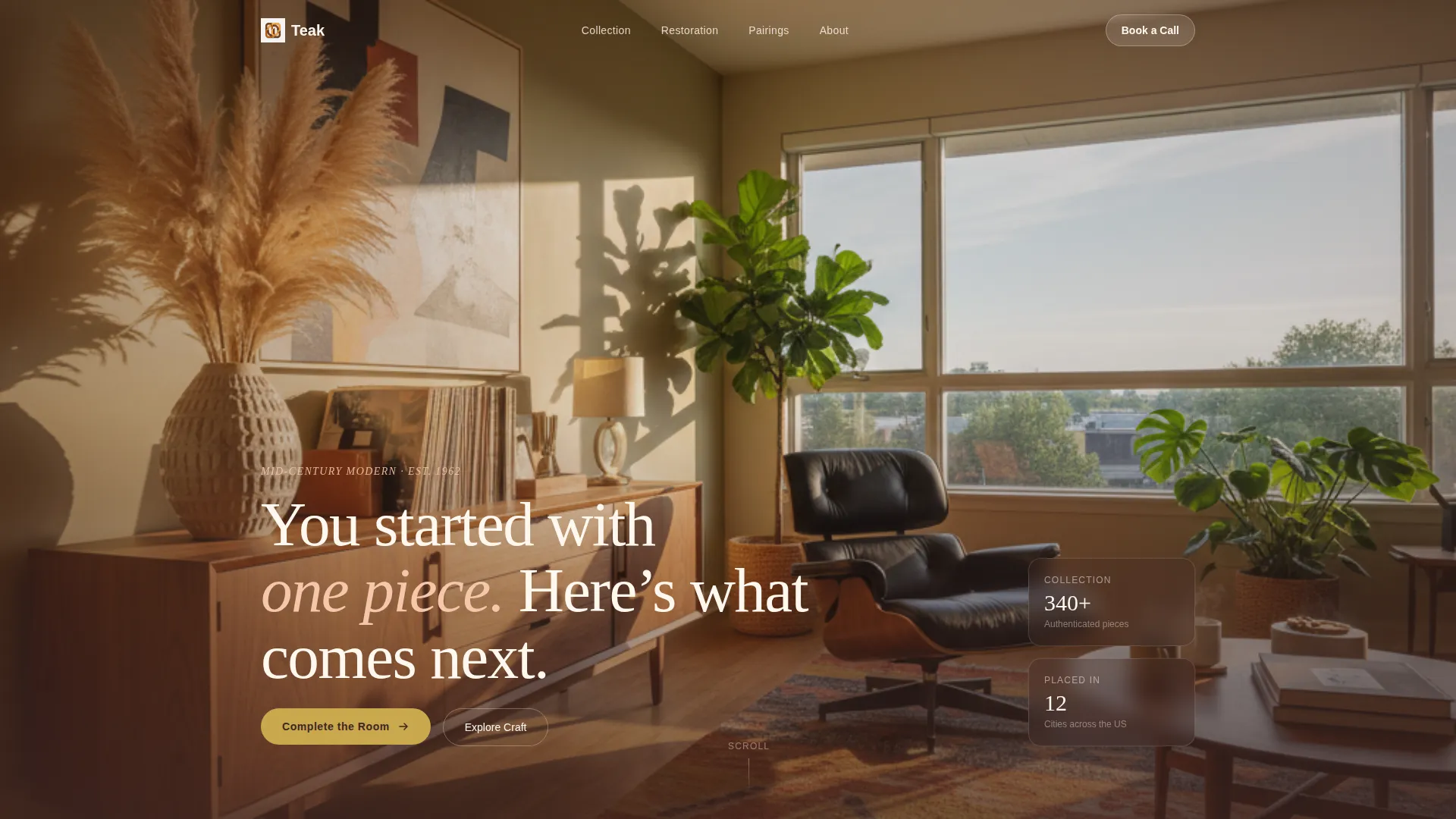 Curated Furniture Landing Page Template