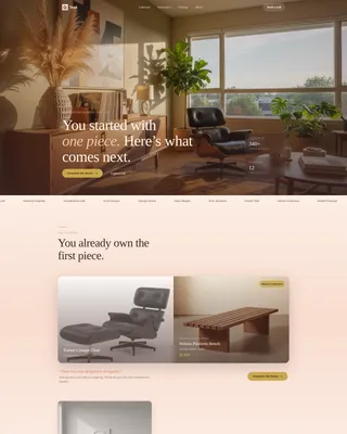 Curated Furniture Landing Page Template