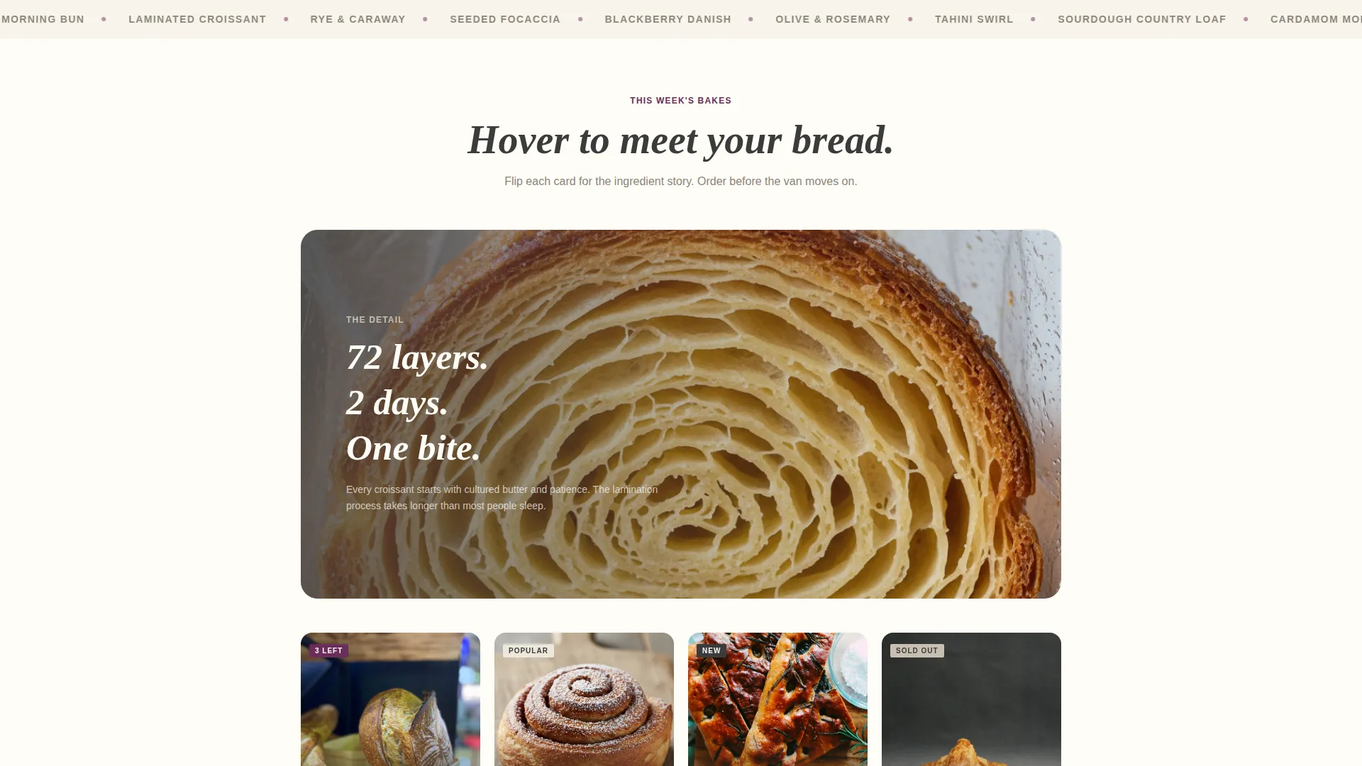 Mobile Bakery Landing Page Template with Countdown Timer