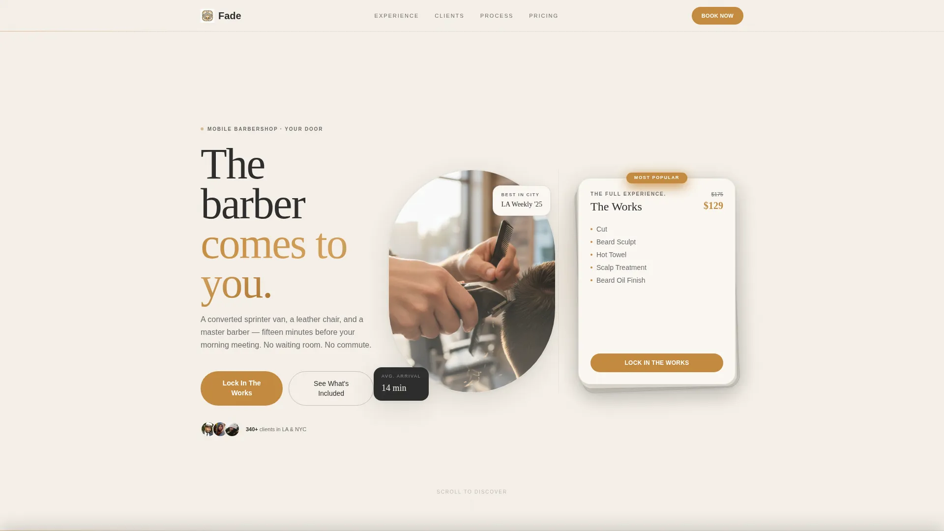 Premium Mobile Barbershop Landing Page Template