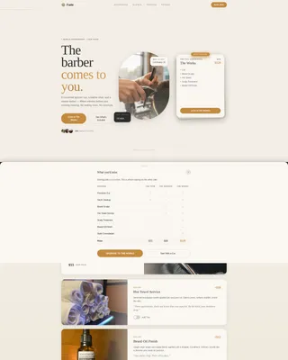 Premium Mobile Barbershop Landing Page Template