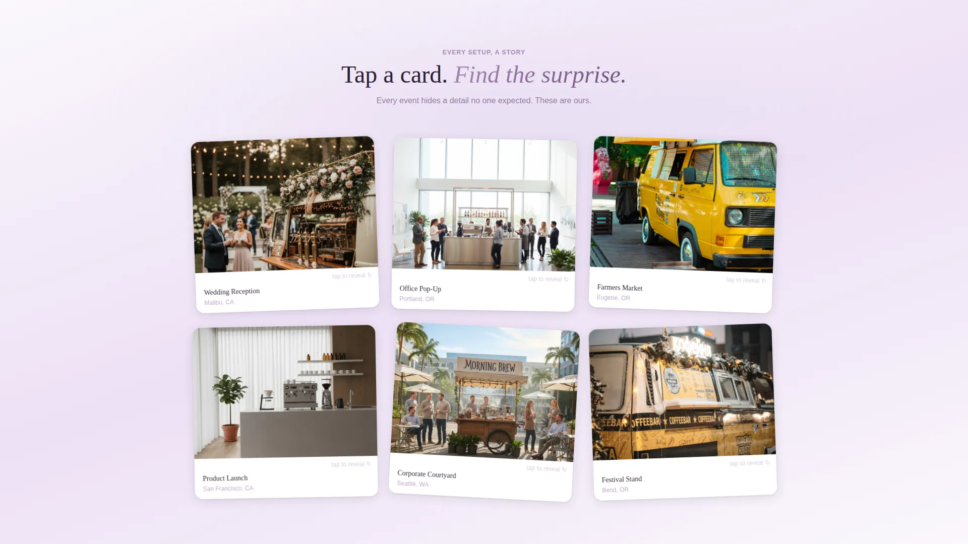 Mobile Café Landing Page Template | Lavender Dream