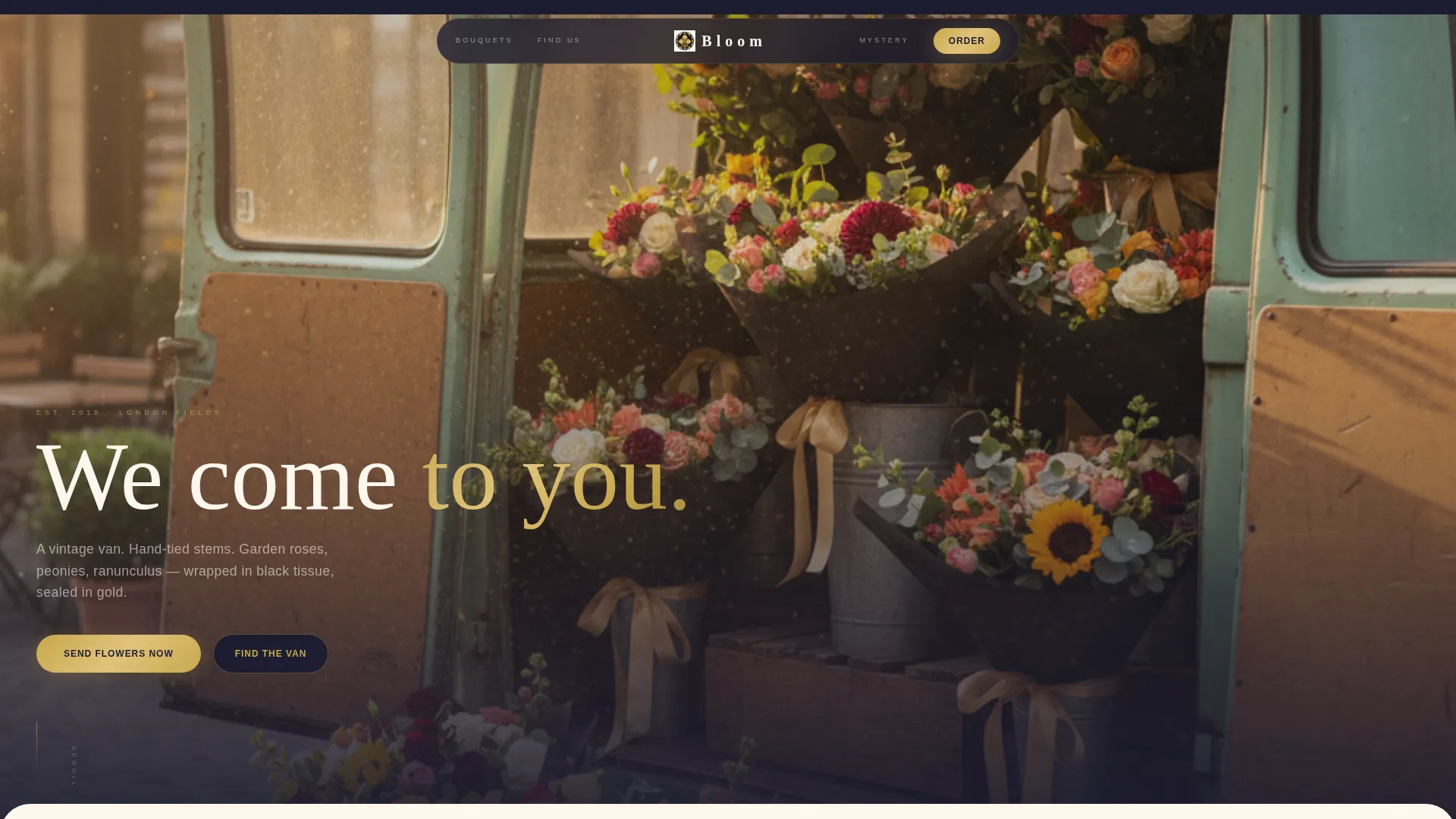 Luxurious Mobile Florist Landing Page Template