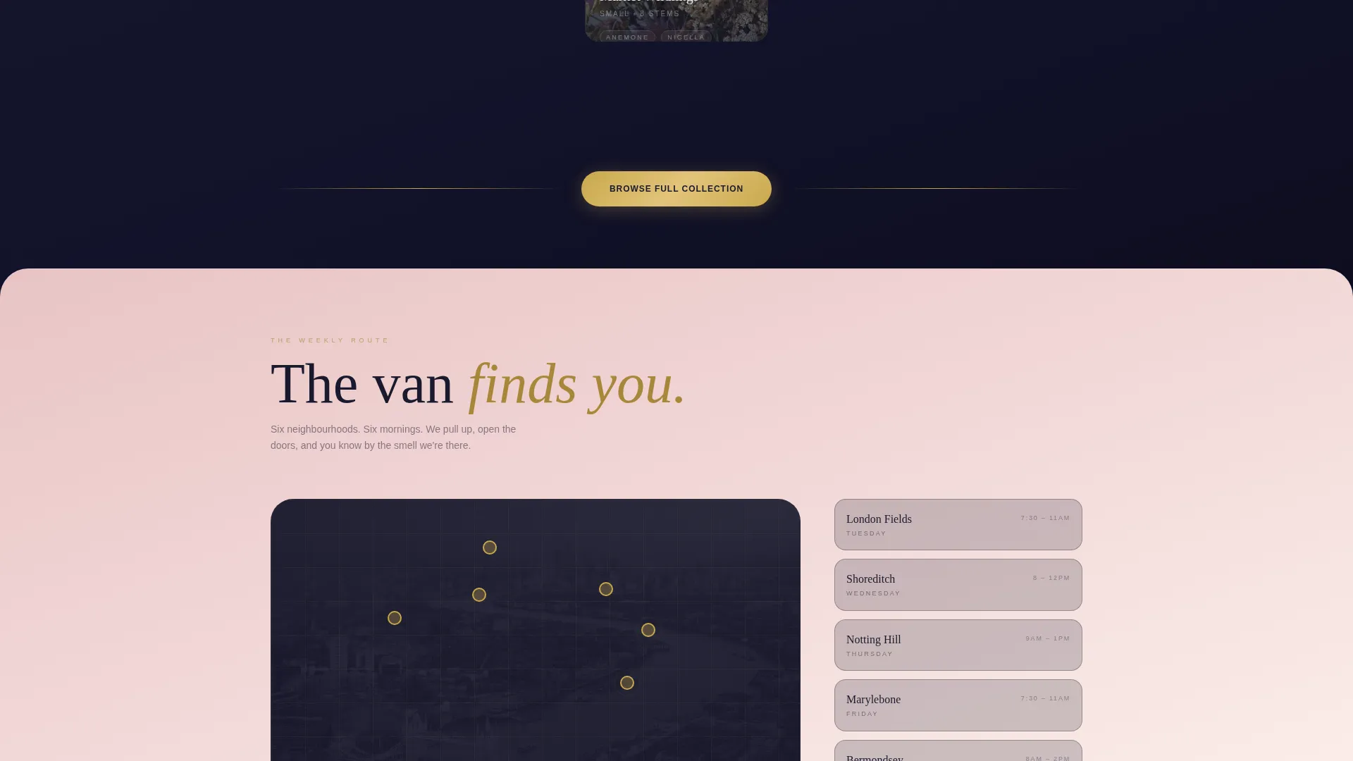 Luxurious Mobile Florist Landing Page Template