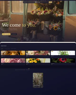Luxurious Mobile Florist Landing Page Template