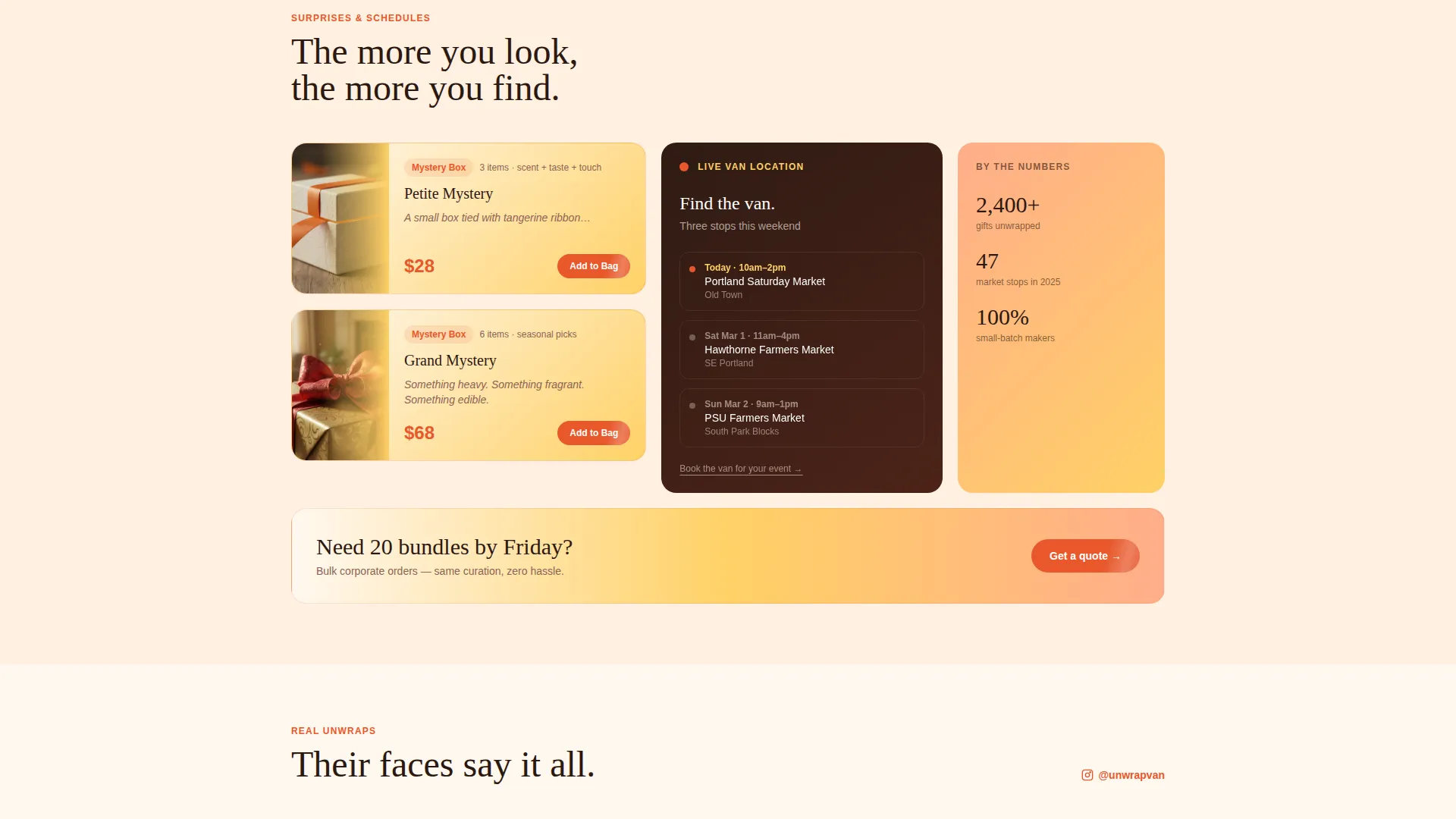 Mobile Gift Shop Landing Page Template