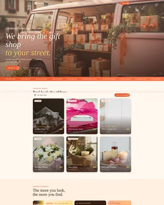 Mobile Gift Shop Landing Page Template