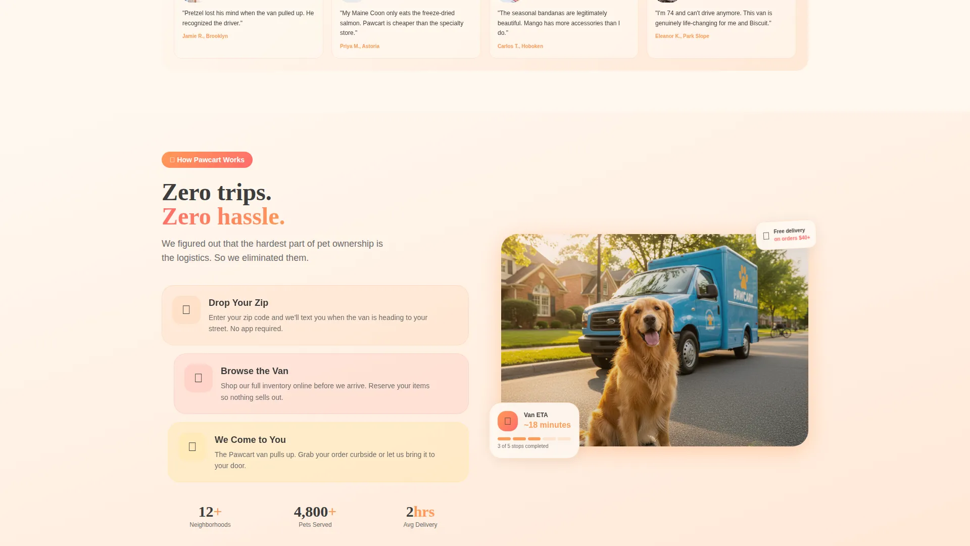 Mobile Pet Shop Bento Grid Landing Page Template