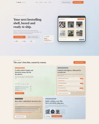 Wholesale Miniatures B2B Landing Page Template