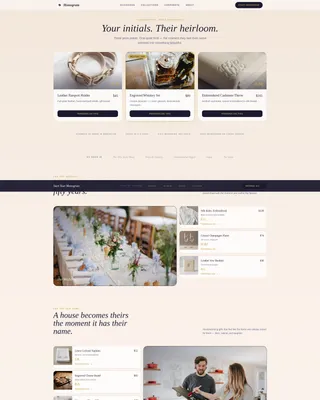 Personalized Gifts Bento Grid Landing Page Template