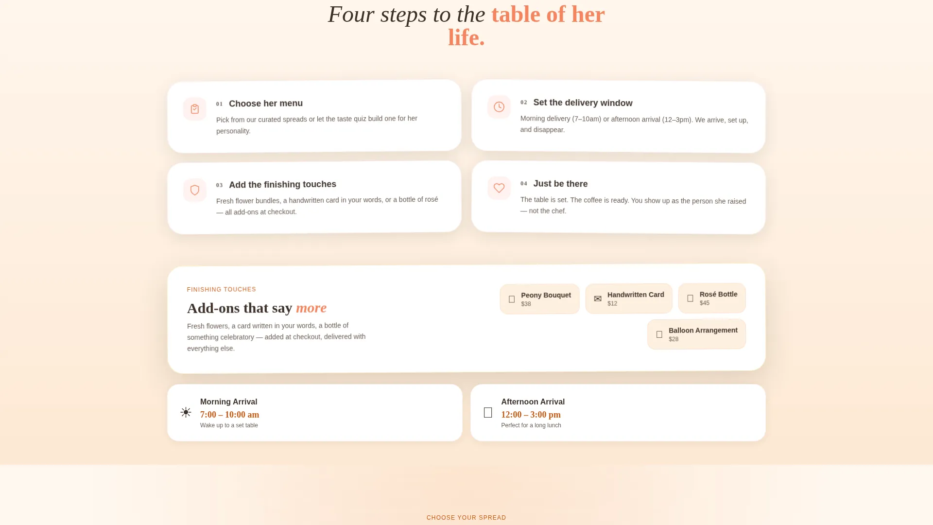 Mother's Day Catering Landing Page Template