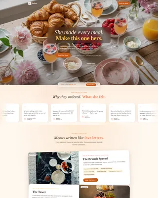 Mother's Day Catering Landing Page Template