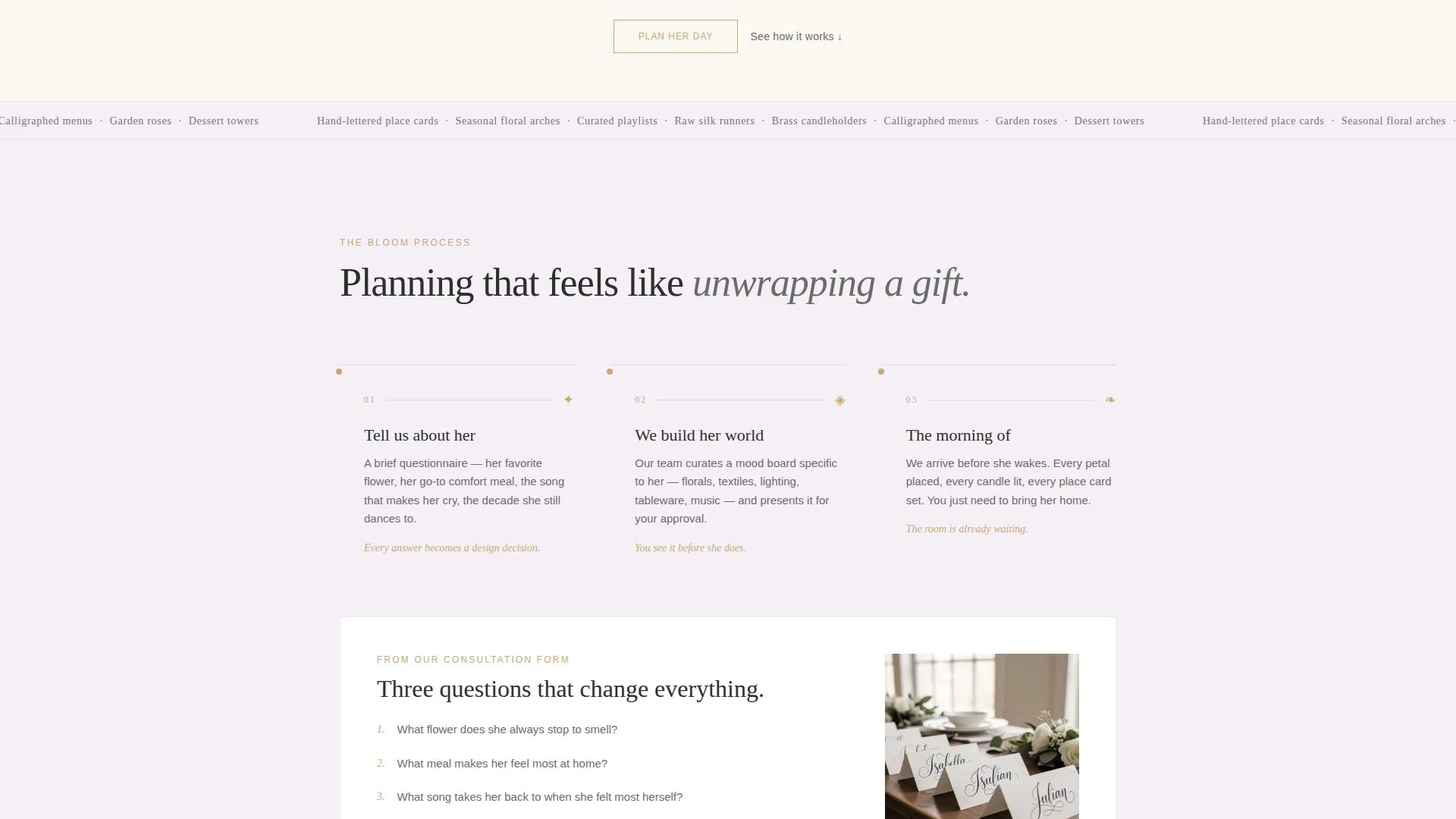Elegant Mother's Day Event Planner Landing Page