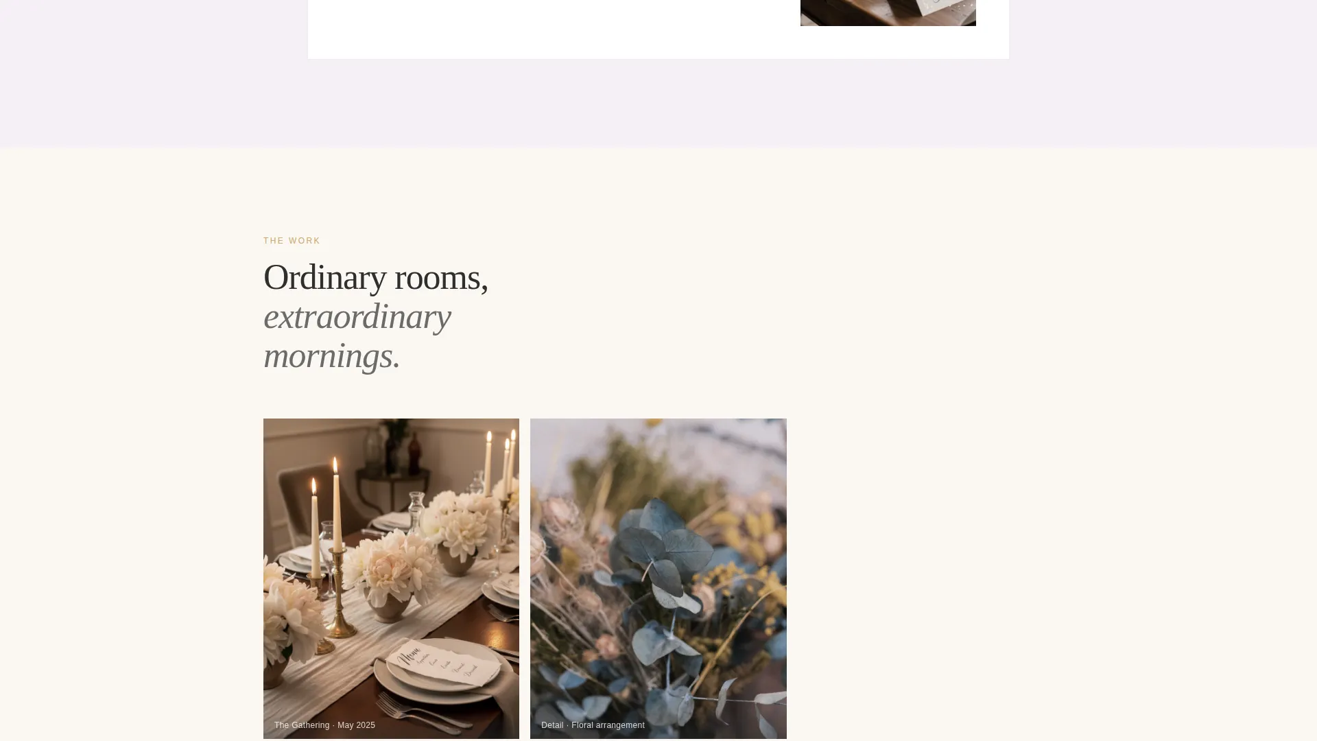 Elegant Mother's Day Event Planner Landing Page