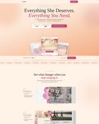 Mother's Day Marketing Landing Page Template