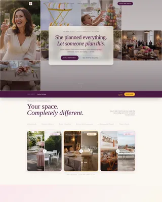 Mother's Day Party Rental Landing Page Template