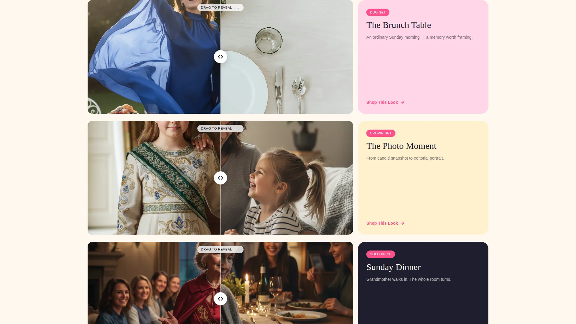 Luxe Mother-Daughter Boutique Landing Page Template