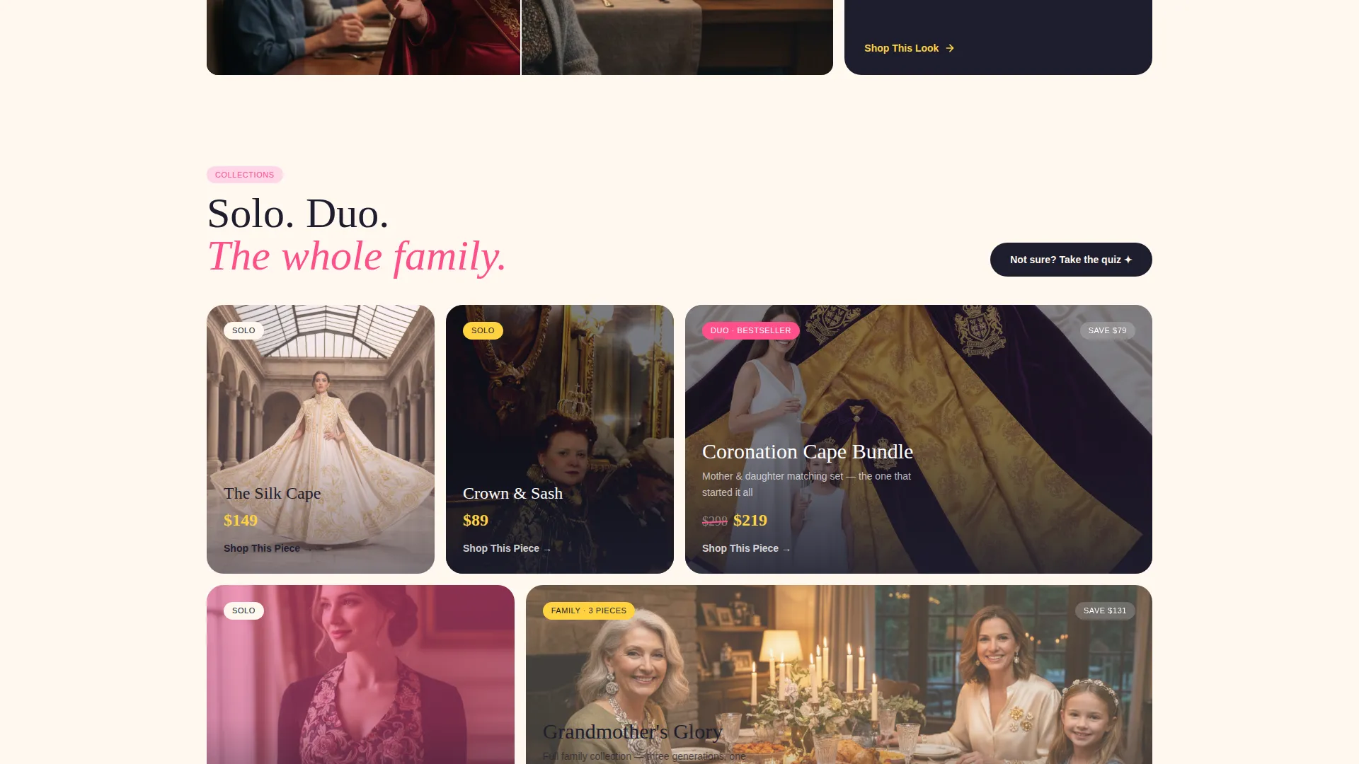 Luxe Mother-Daughter Boutique Landing Page Template