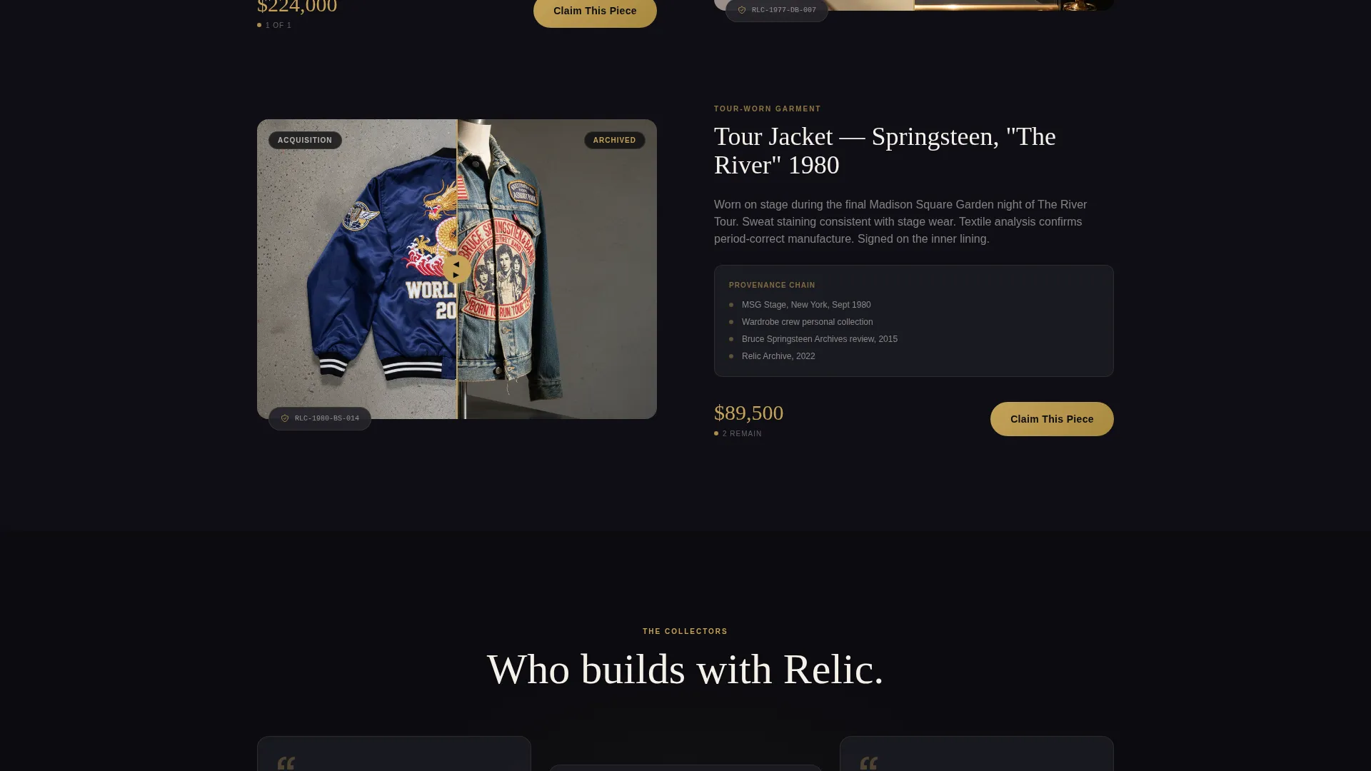 Music Memorabilia Landing Page Template