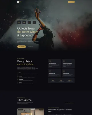 Music Memorabilia Landing Page Template