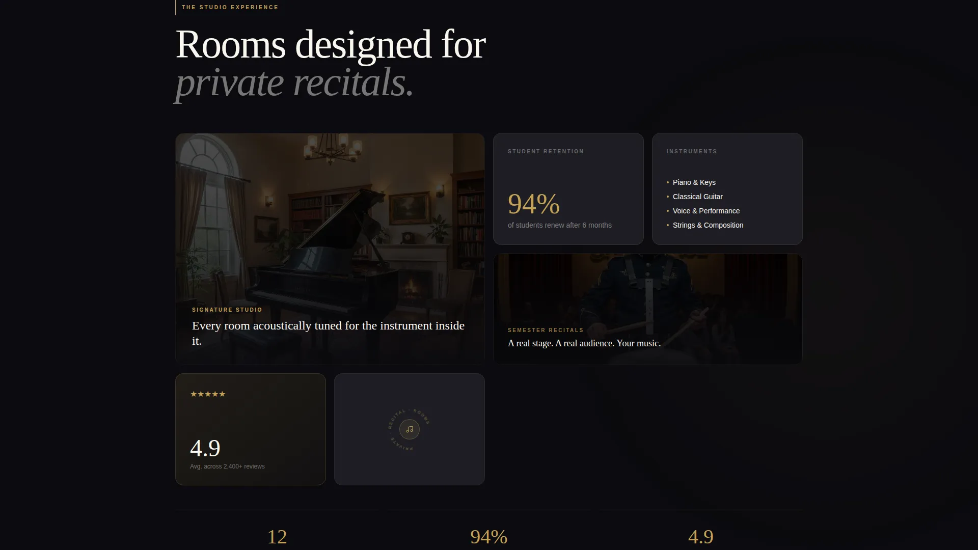 Luxe Music School Franchise Landing Page Template