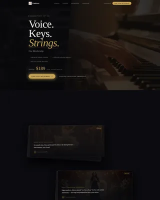 Luxe Music School Franchise Landing Page Template