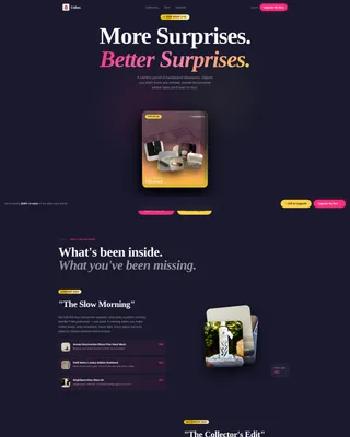 Specialist Subscription Box Services Pricing & Packages Website Template
