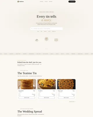 Artisan Snack Landing Page Template for Indian Retail