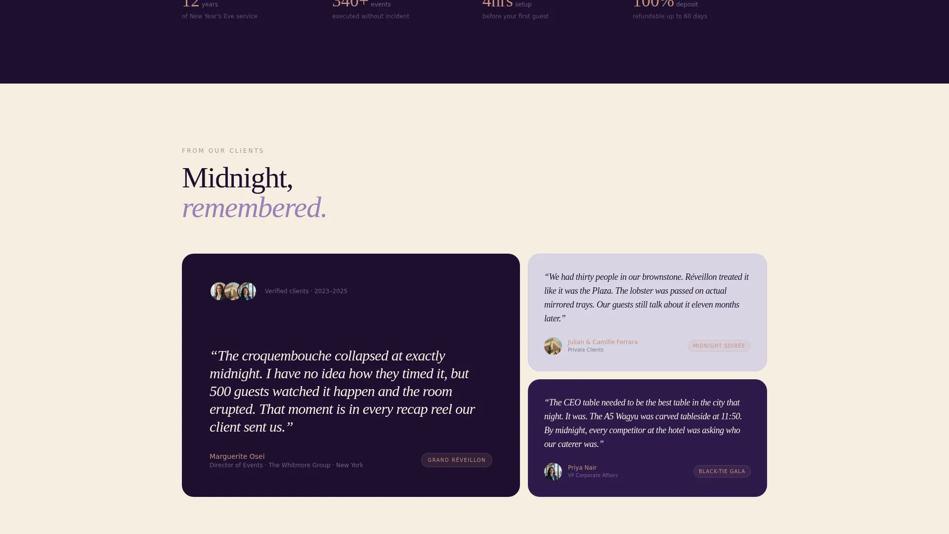 Luxe Catering Landing Page Template