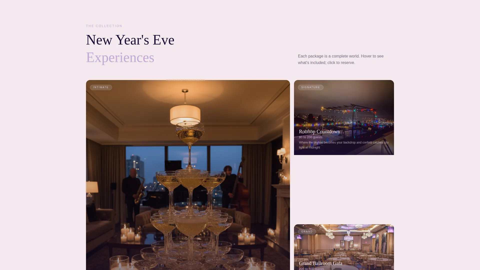 Opulent New Year's Eve Landing Page Template