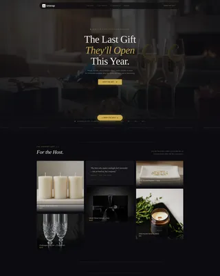 Luxe New Year's Eve Gift Store Landing Page