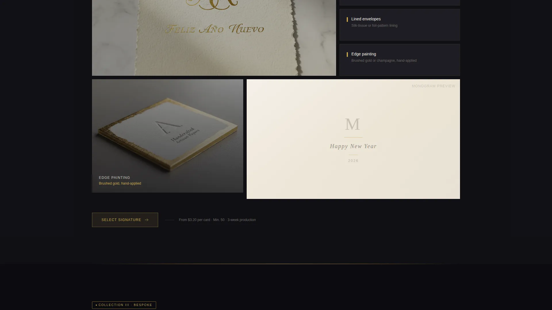 Luxe Letterpress Landing Page Template for Stationery