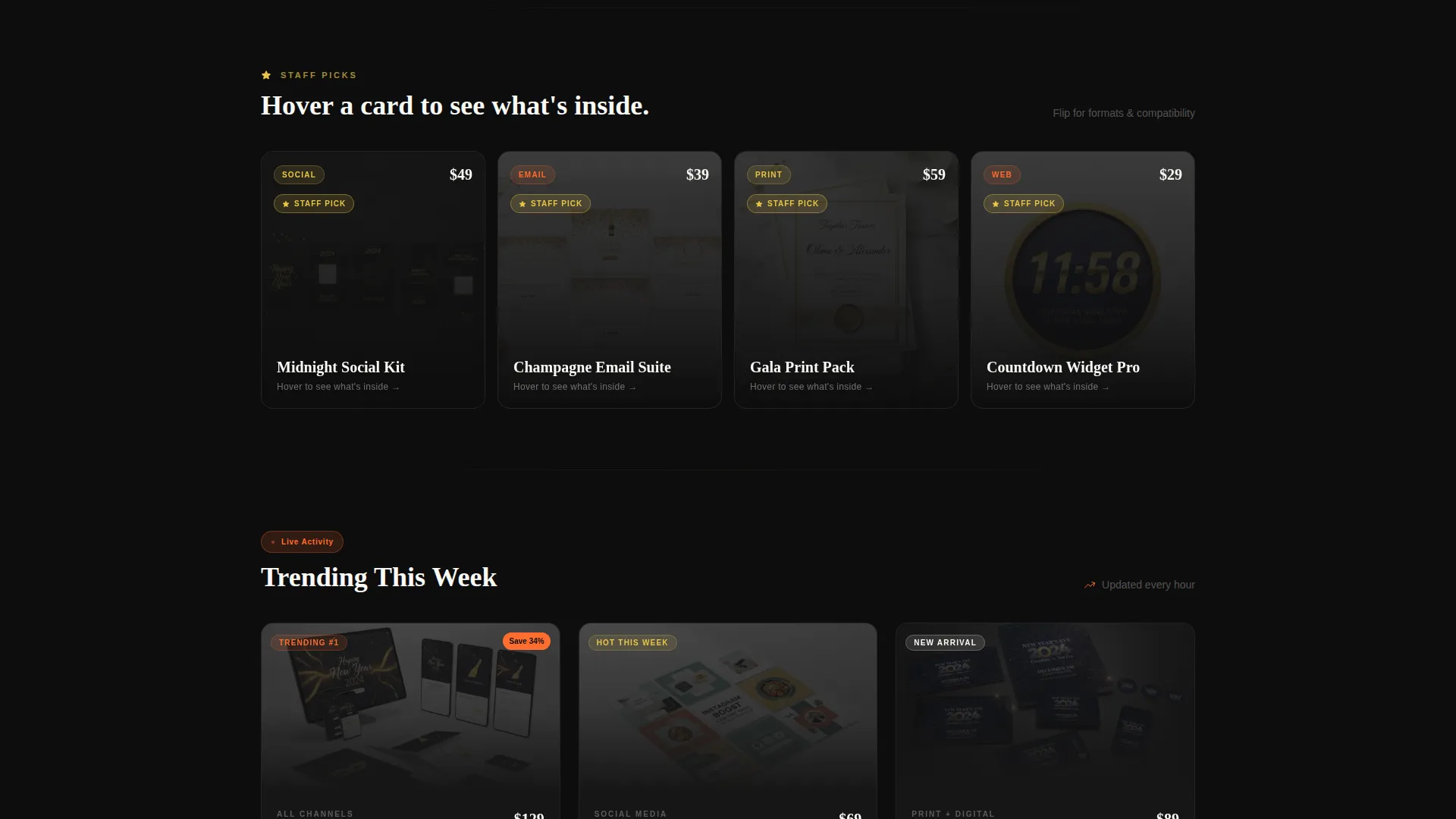 Electric Nye Landing Page Template for NYE Campaigns
