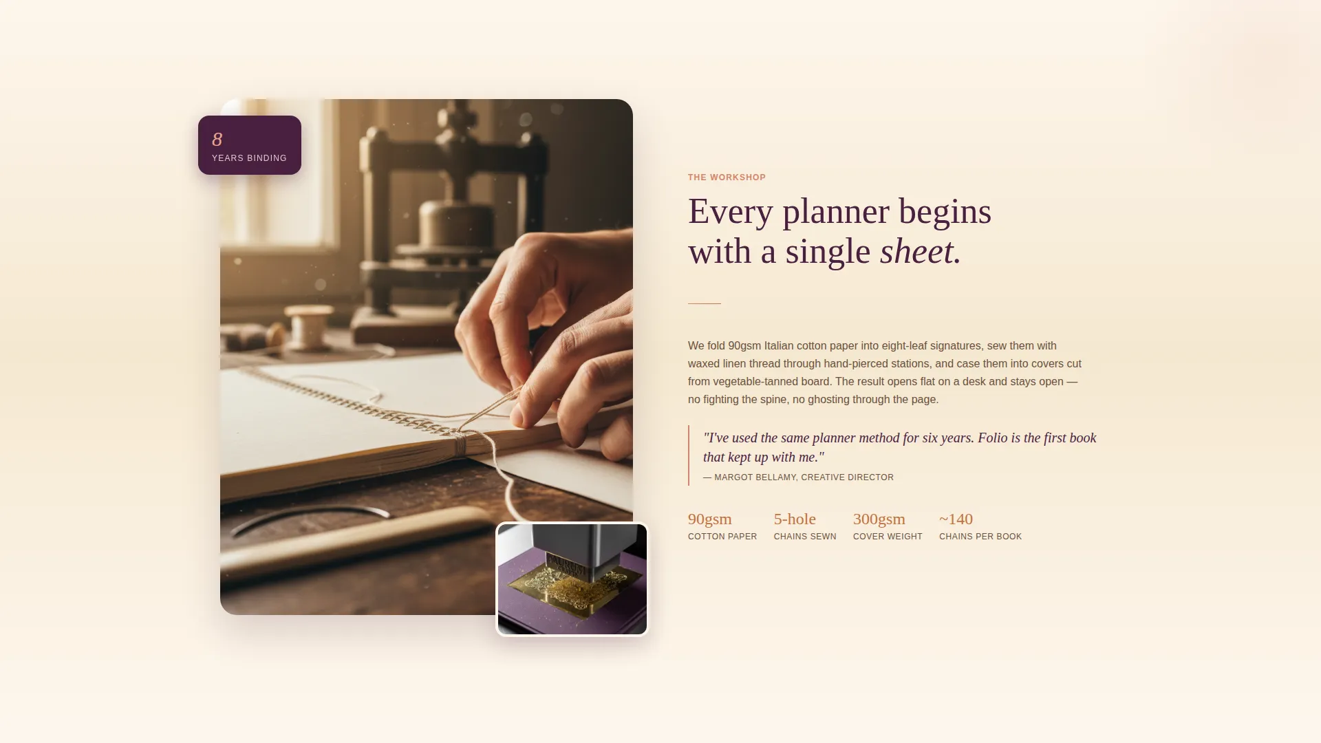 Artisan Planner Landing Page Template for Makers