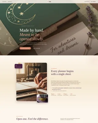 Artisan Planner Landing Page Template for Makers
