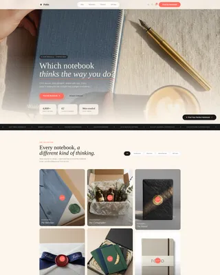 Luxe Notebooks & Planners Store Landing Page