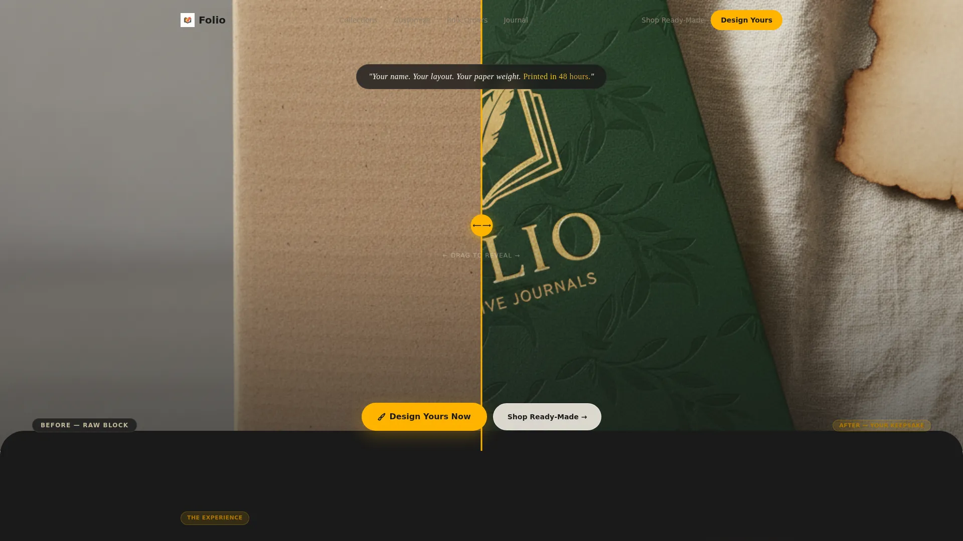 Luxe Notebooks Landing Page Template for Print-on-Demand