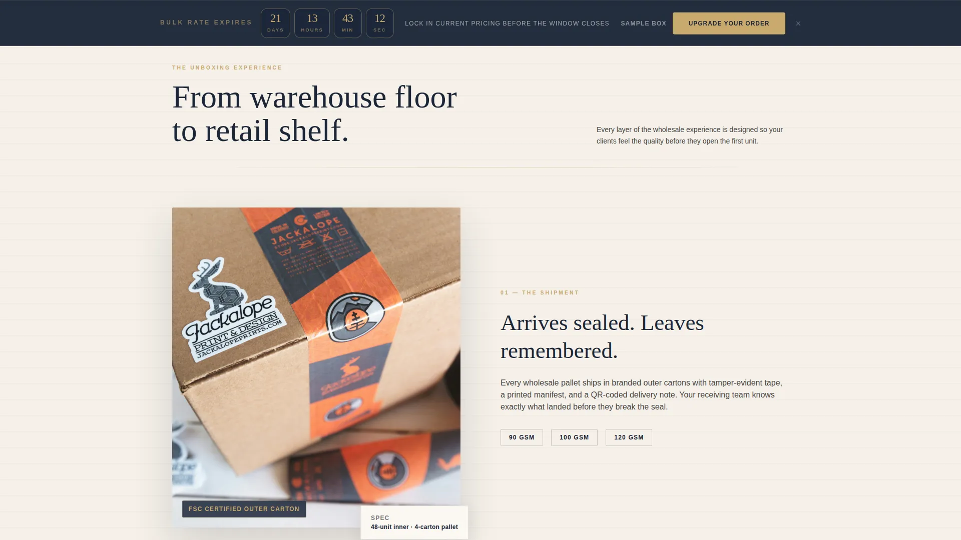 Wholesale Notebooks & Planners Landing Page Template