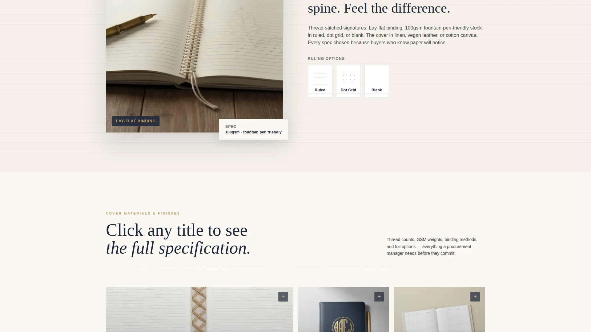Wholesale Notebooks & Planners Landing Page Template