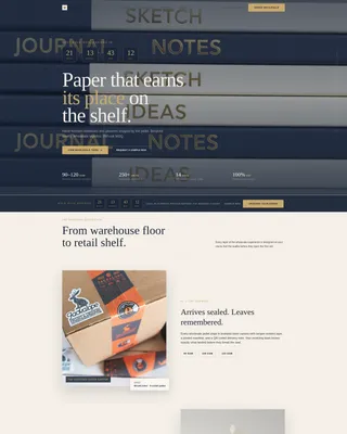 Wholesale Notebooks & Planners Landing Page Template