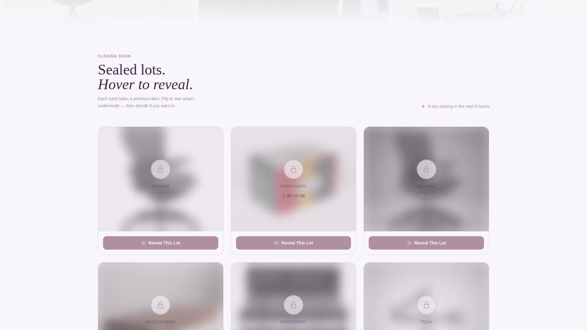 Office Supplies Auction Landing Page Template